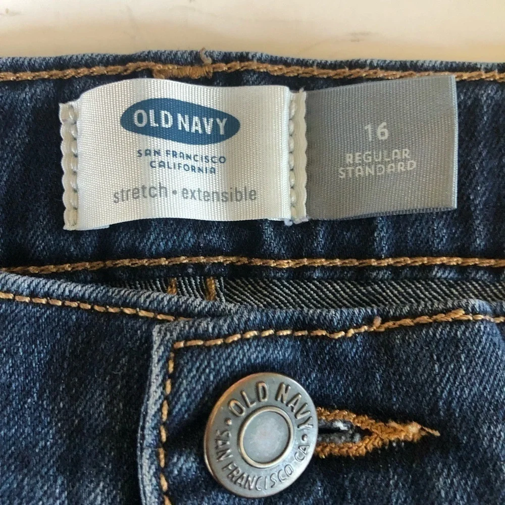 Old Navy Girls Stretch Bermuda Denim Shorts Size 16Y